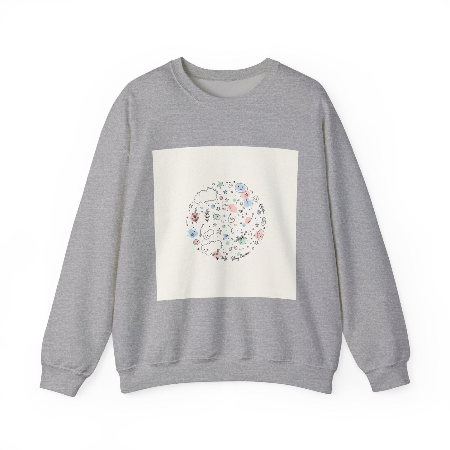 Hand-Drawn Doodle Circle Sweatshirt | line drawing, sketch pattern