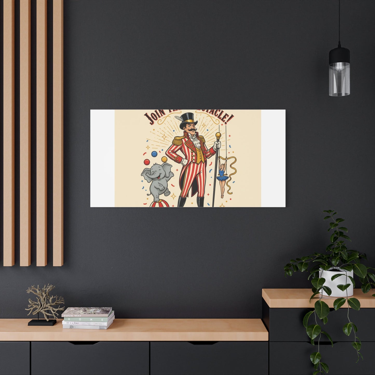 Join the Spectacle Circus Art Print | Matte Canvas, Stretched, Vintage Carnival Design