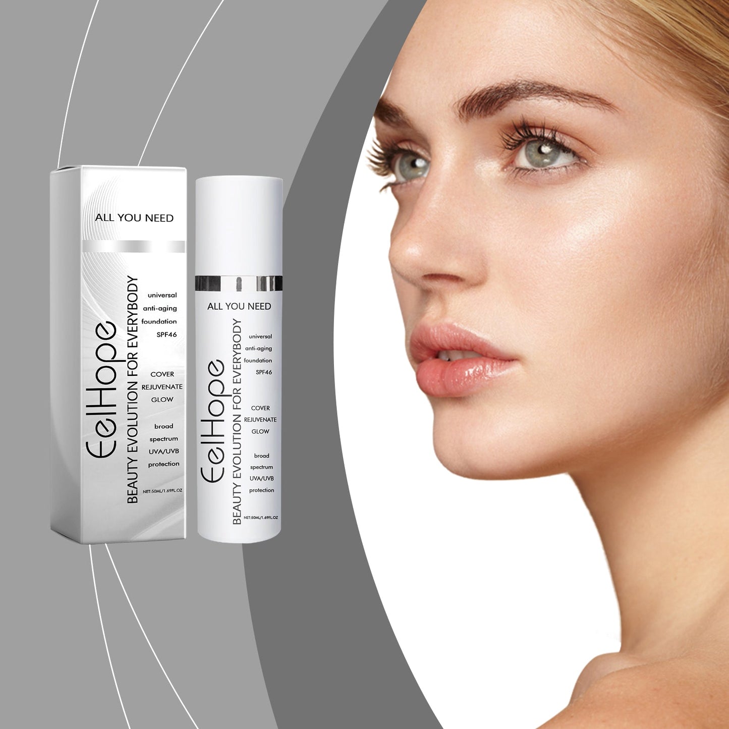 Concealer Moisturizing Liquid Foundation, Naturally Brightening, Light, Moisturizing, Refreshing And Long-Lasting Moisturizing Foundation