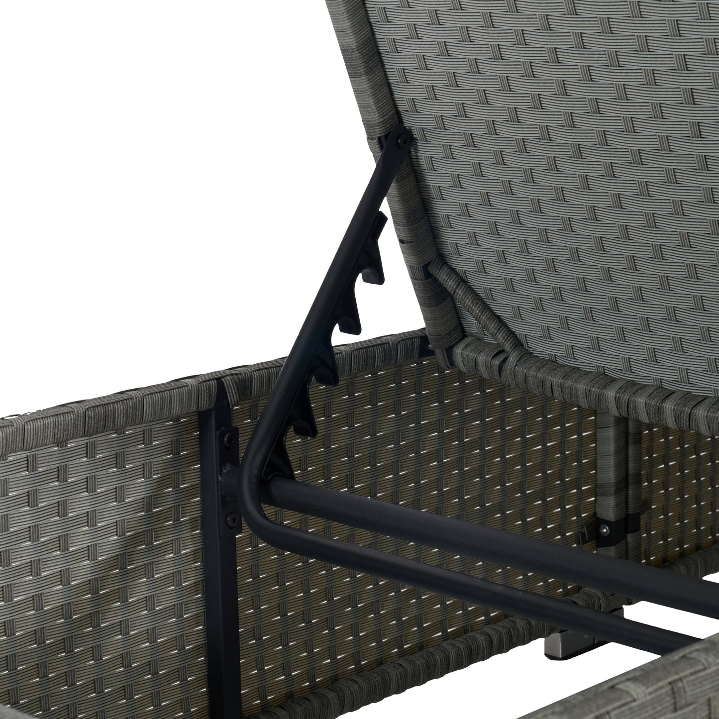 Outdoor PE Rattan Chaise Lounge Set of 2 with Table – Adjustable Patio