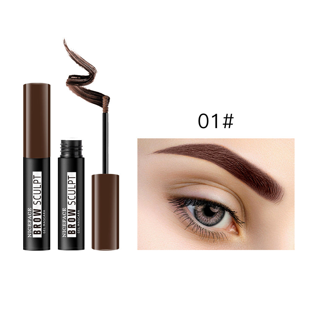 NICEFACE New 4 Color Eyebrow Dyeing Cream Slim Brush Head Waterproof/Anti-Sweat Eyebrow Dyeing Liquid Long Lasting Makeup Without Smudging