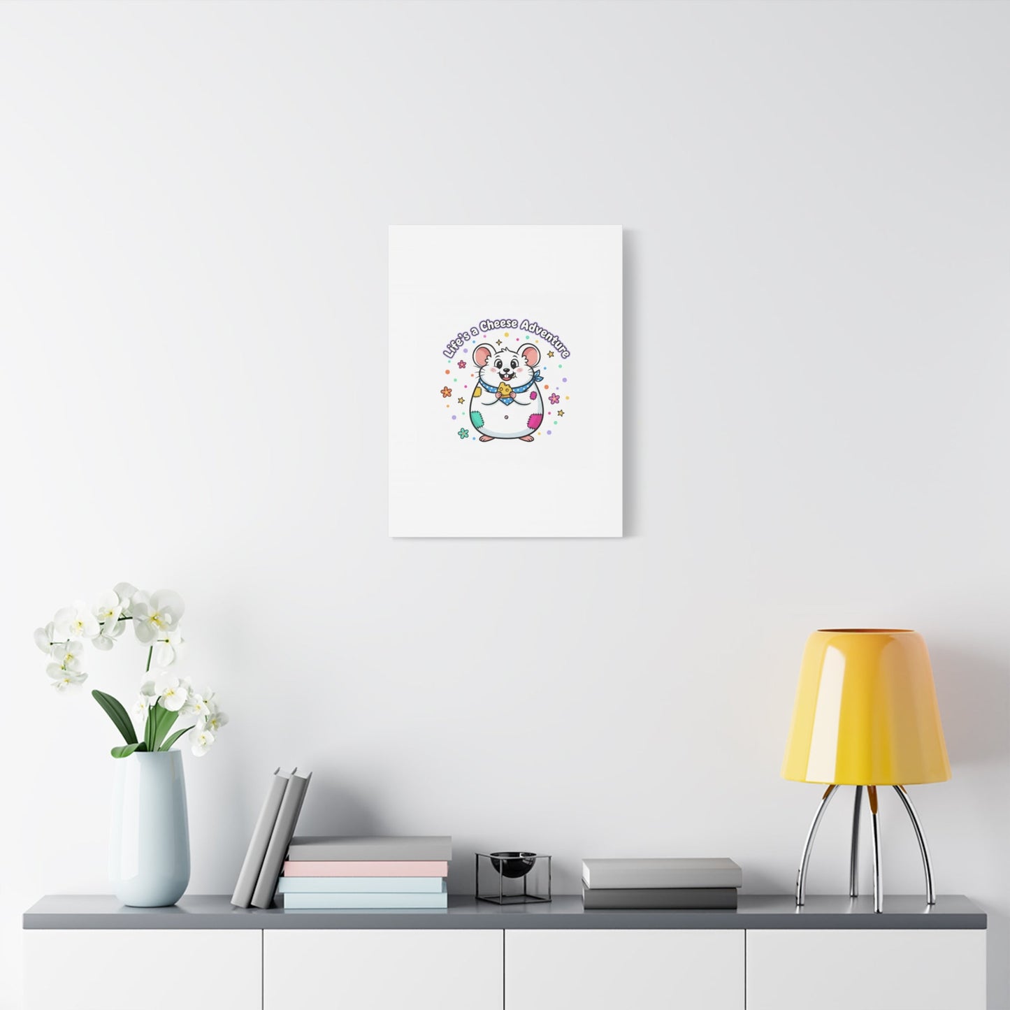 Life's a Cheese Adventure Canvas | Rodent-Core rat art print