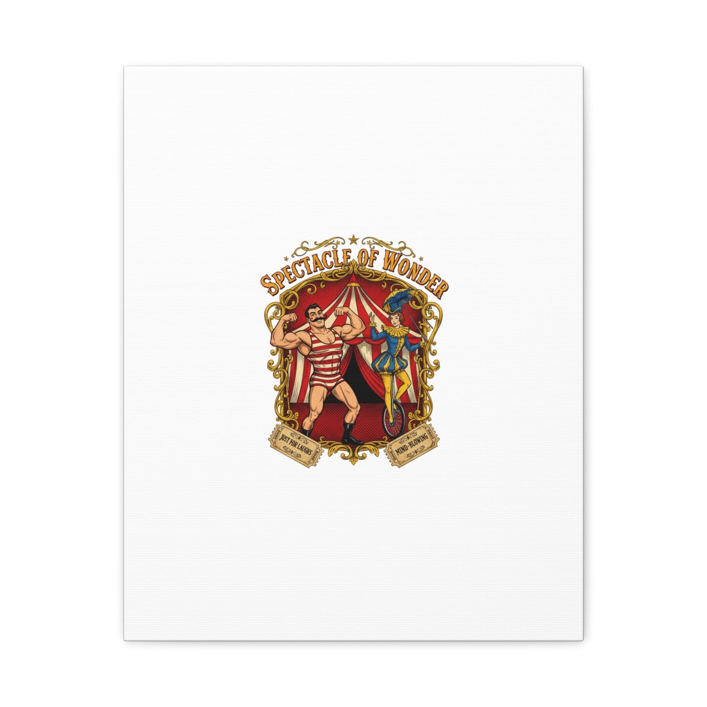 Spectacle of Wonder Circus Art Print, Canvas | Vintage Carnival Design
