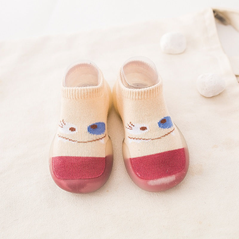 Spring and Autumn Children's Indoor and Outdoor Socks Shoes Baby Step Shoes Boys and Girls Summer Breathable Little Monster Wear resistant Board Shoes