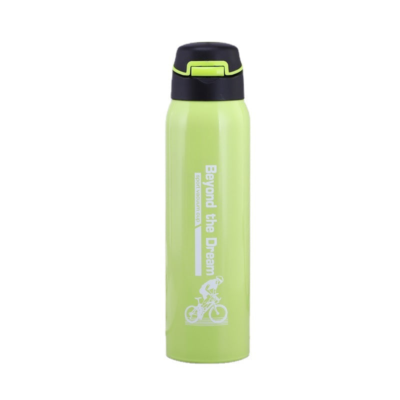 Outdoor sports kettle with handle portable thermos cup anti-fall mountaineering water cup home vacuum cup