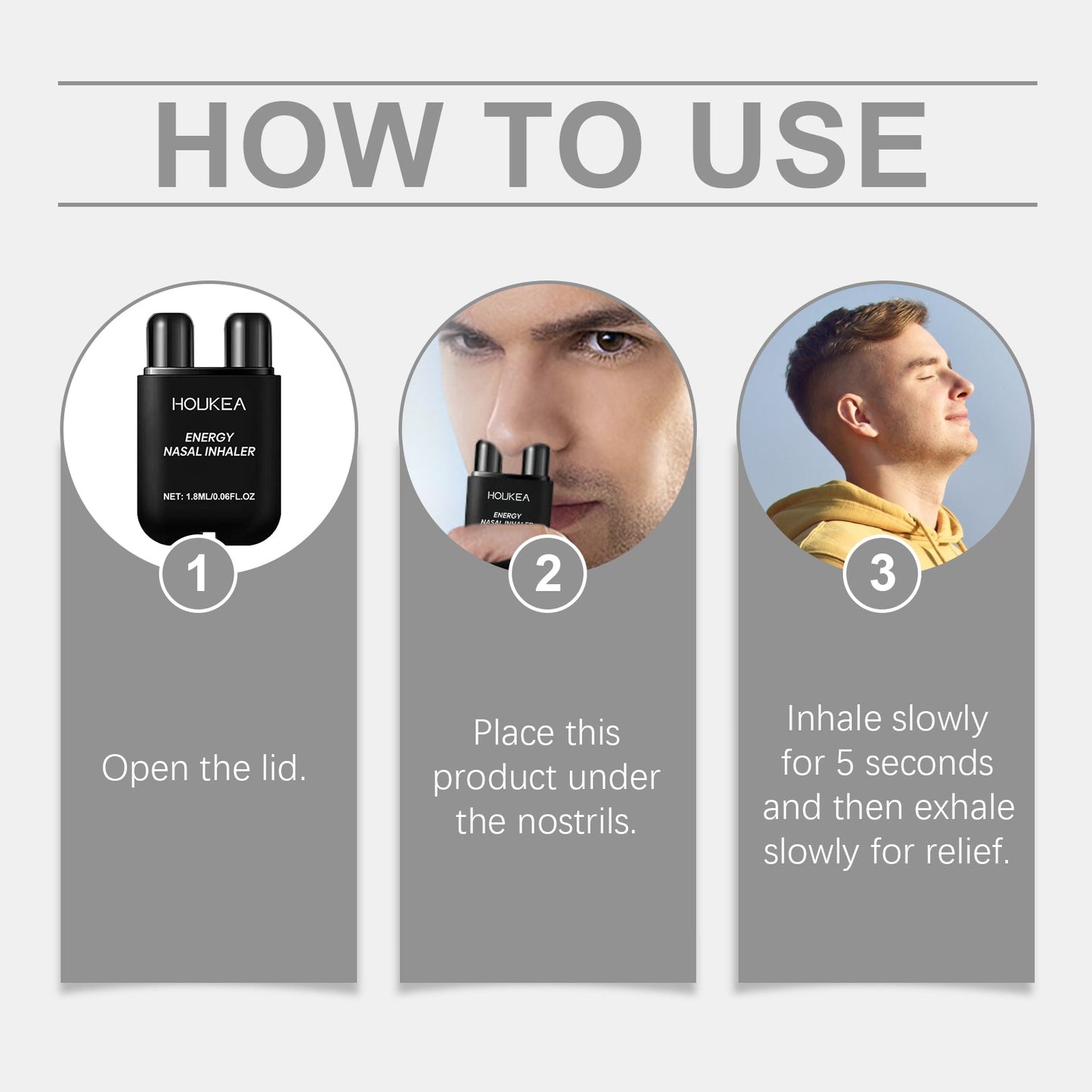 Herbal Inhaler Gently Cleans The Nose And Relieves Discomfort With A Light Nasal Treatment Stick