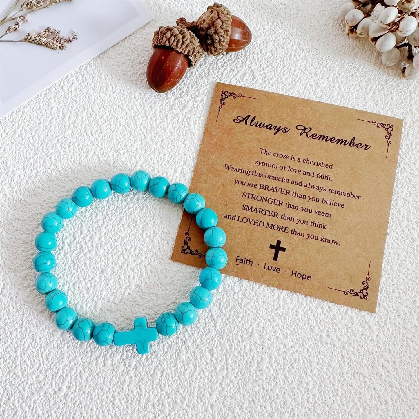 Fashion bead jewelry cross bracelet
