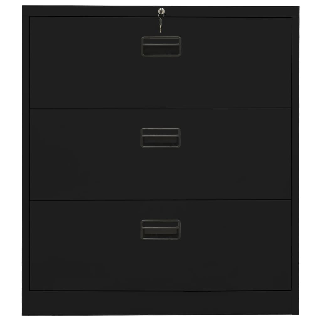 vidaXL Filing Cabinet Under Desk Office File Cabinet Storage Cabinet Steel-2