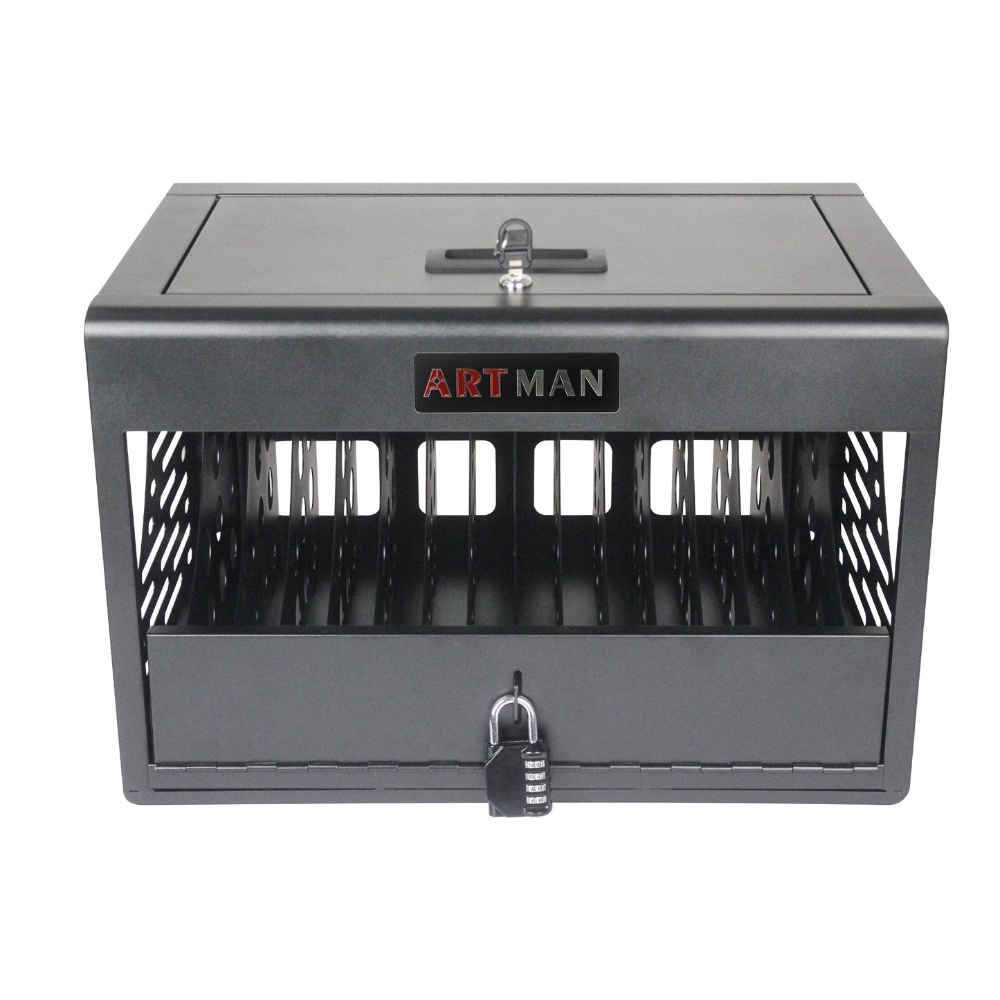 16 Bay Charging Cabinet for Laptop Chromebook Locking Charging Station-BLACK