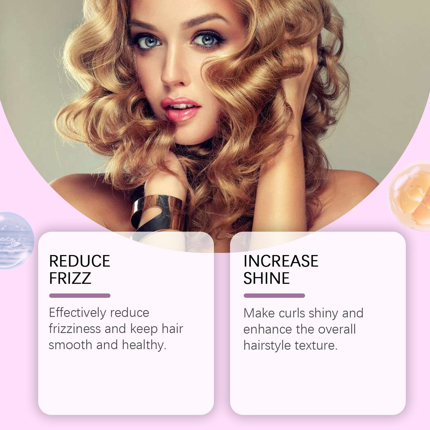 Non-Evaporating Film Curl Cream Nourishes And Restores Curly Hair Elastic Volumizing Long Lasting Styling Cream For Lazy People