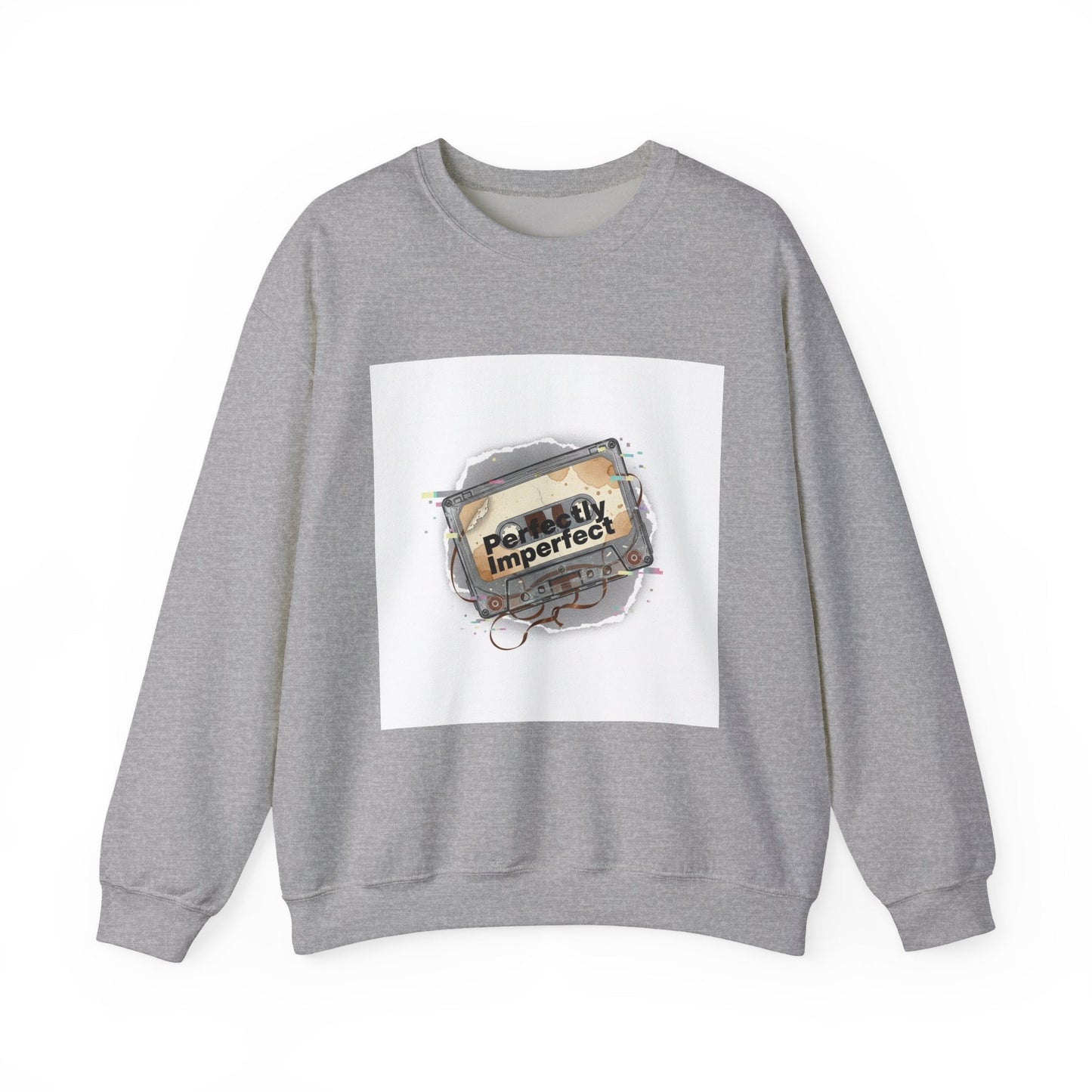 Glitch Tape 'Perfectly Imperfect' Sweatshirt | Analog Error, VHS Static