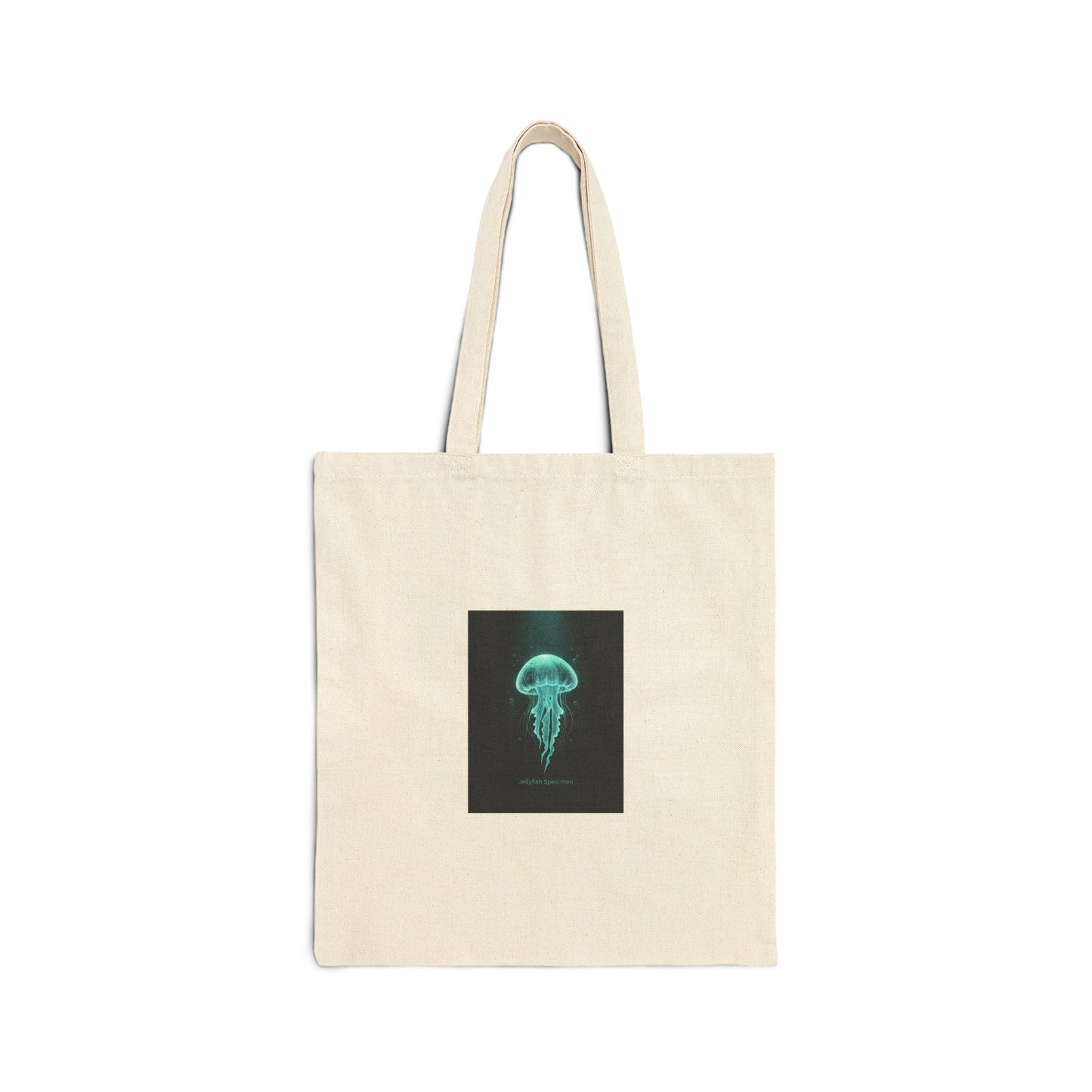 Bioluminescent Jellyfish Tote, neon jelly print, deep-sea aesthetic