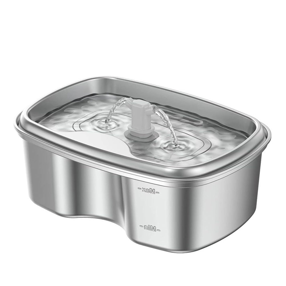 Stainless Steel Smart Pet Water Dispenser with Automatic Circulation and Filtration, Large Capacity Feeder for Cats and Dogs