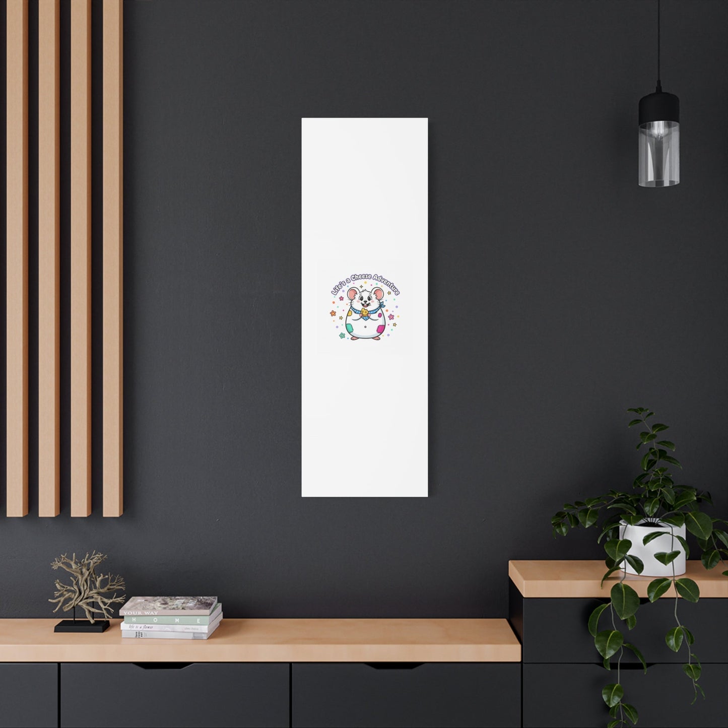 Life's a Cheese Adventure Canvas | Rodent-Core rat art print