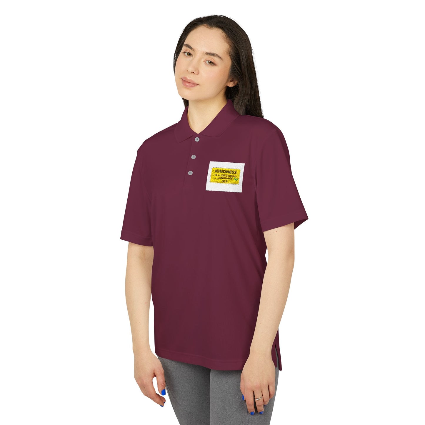 Kindness Is a Universal Language Golf Polo — Motivational Golf Shirt