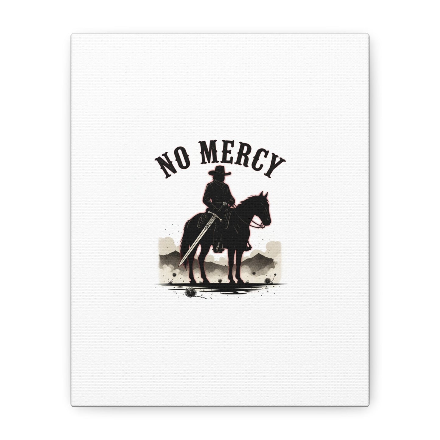 No Mercy Cowboy Skull Canvas | western skull art, gothic Americana