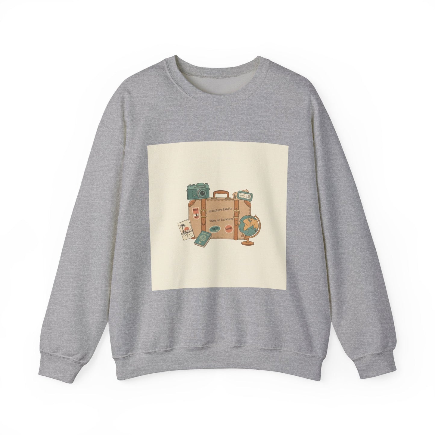 Vintage Travel Postcard Sweatshirt | travel stamps, wanderlust design