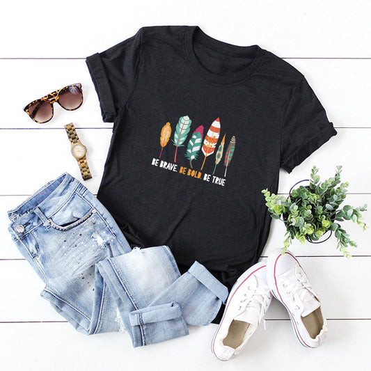 Casual Plus Size Cotton Women's Short Sleeve