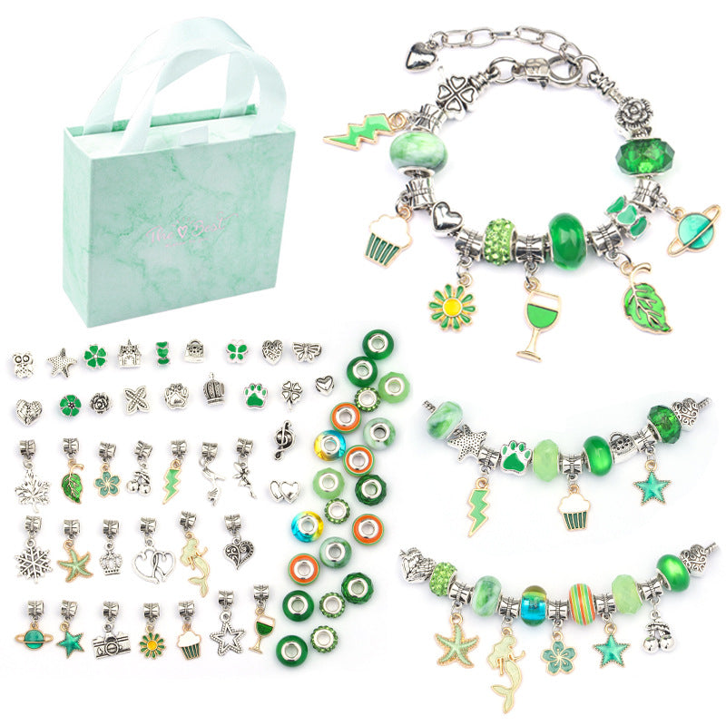 Cartoon Pink Set DIY Handmade Jewelry Children's Bracelet Women's Exquisite Gift Box Gift Bracelet