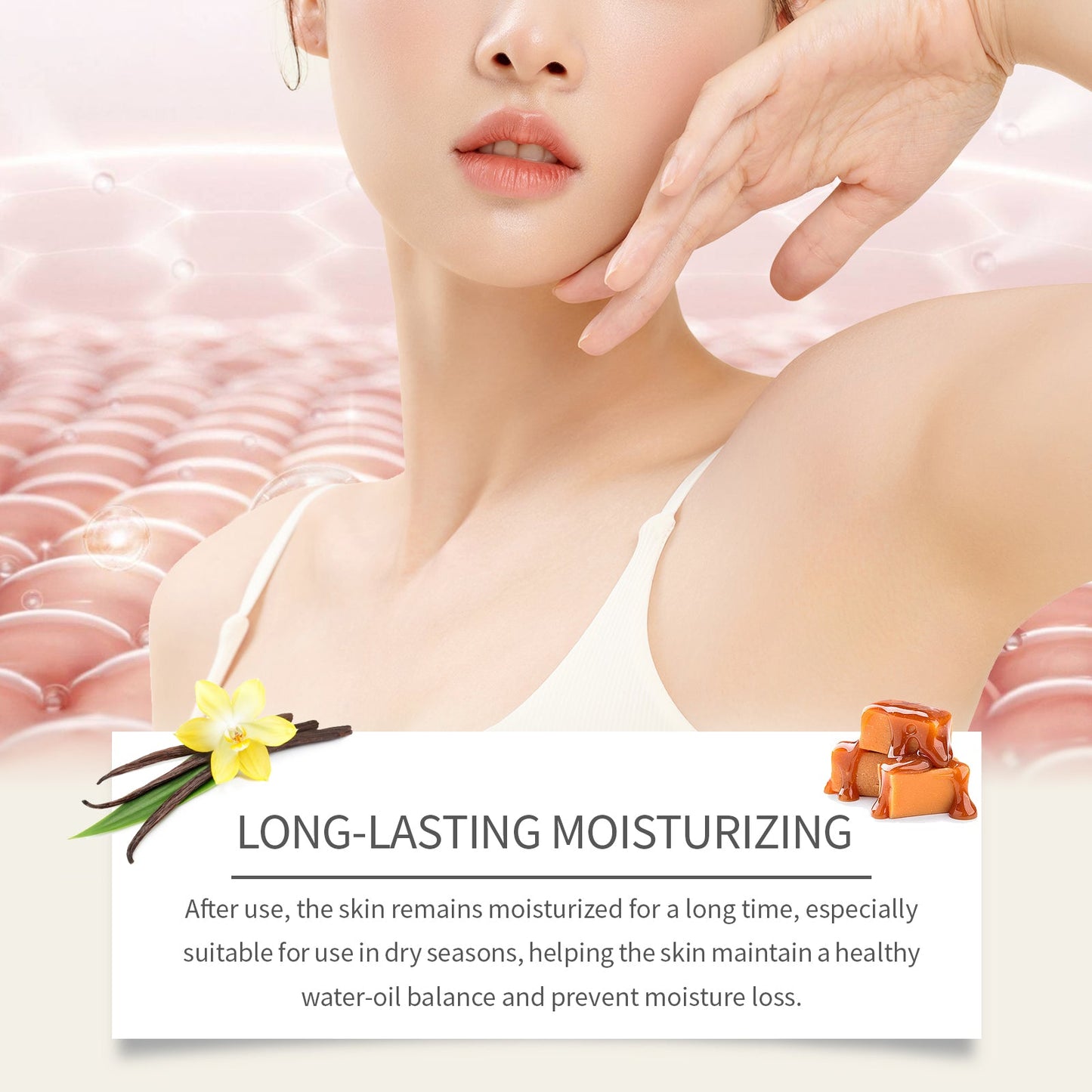 Caramel Vanilla Moisturizing Body Lotion Gently Nourishes, Hydrates, Brighens And Moisturizes Tender Skin