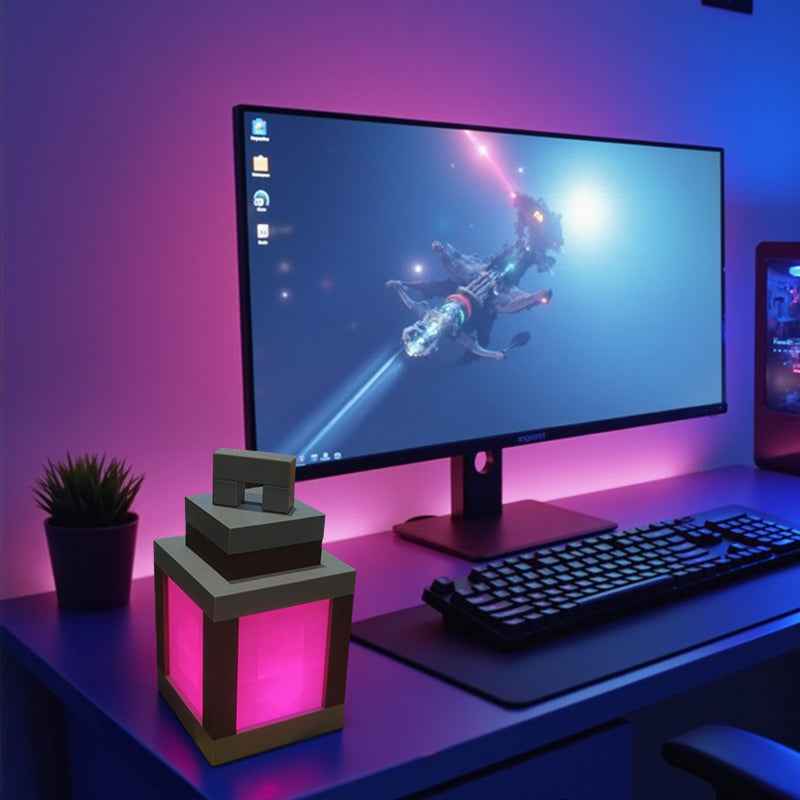 Pixel wall night light, USB hanging torch, bedroom/gaming/kids' room decor.