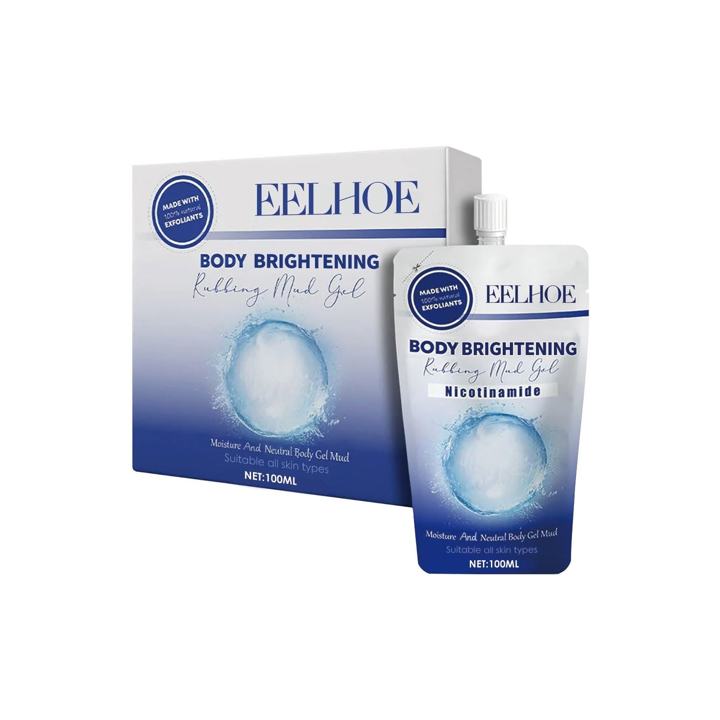 Body Whitening Scrub, Deep Body Cleansing Treatment Gently Exfoliates Dead Skin Whitening Skin