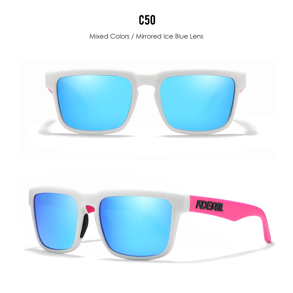 Classic polarized sunglasses for men and women ultra light driving glasses colorful real film sunglasses