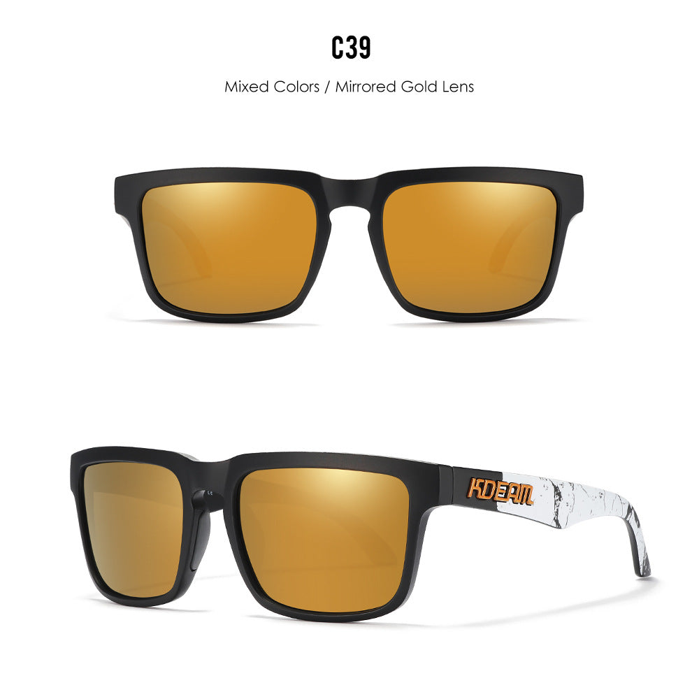 Classic polarized sunglasses for men and women ultra light driving glasses colorful real film sunglasses