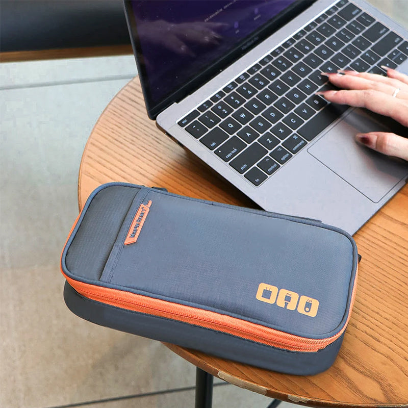 Travel - essential Cable Organizer Bag: A Compact Storage Solution for Charging Cords, Chargers, and Accessories.