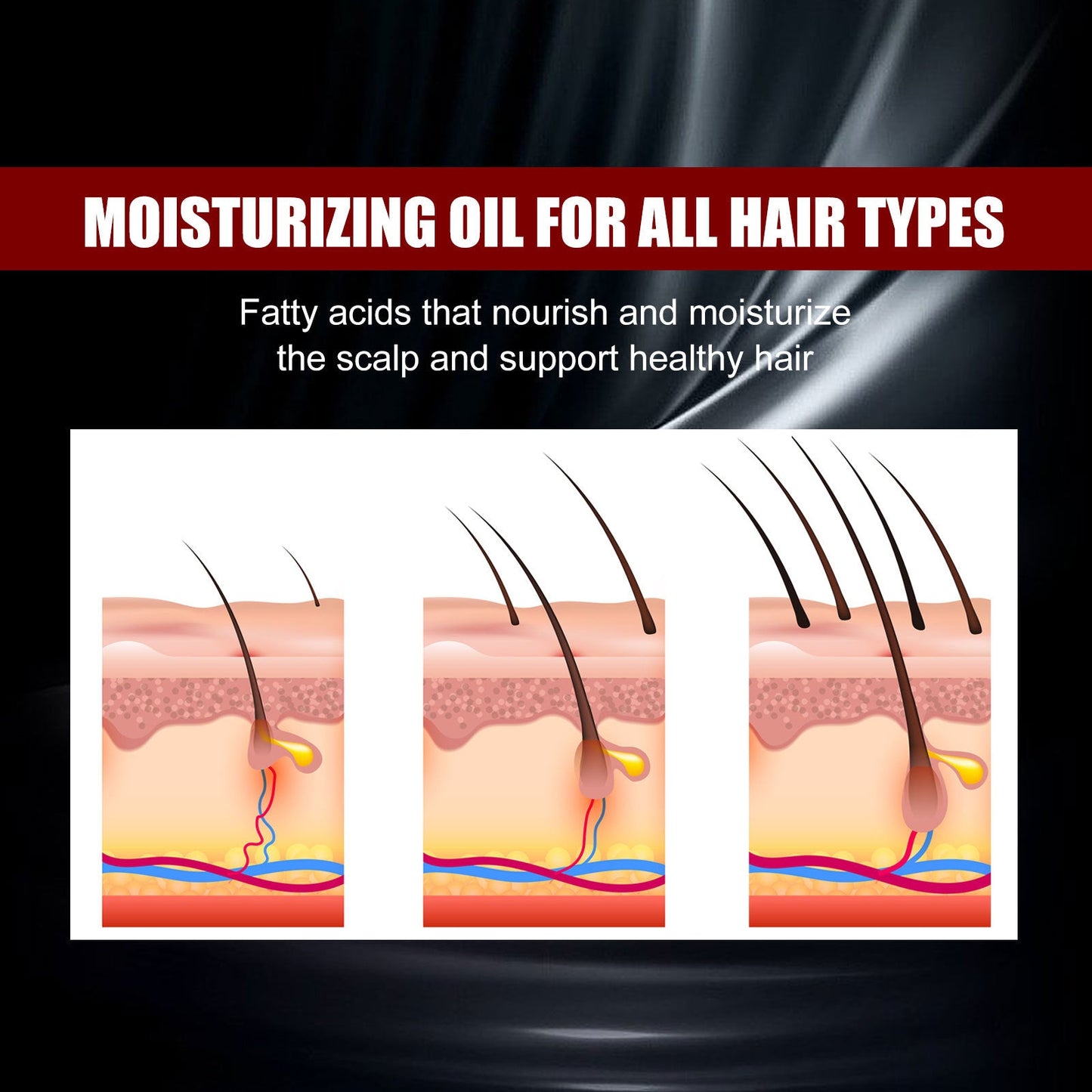 Black Rice Hair Spray Strengthen And Strengthen Hair Dense Hair Hydrating Repair Root Soft Hair Growth Spray