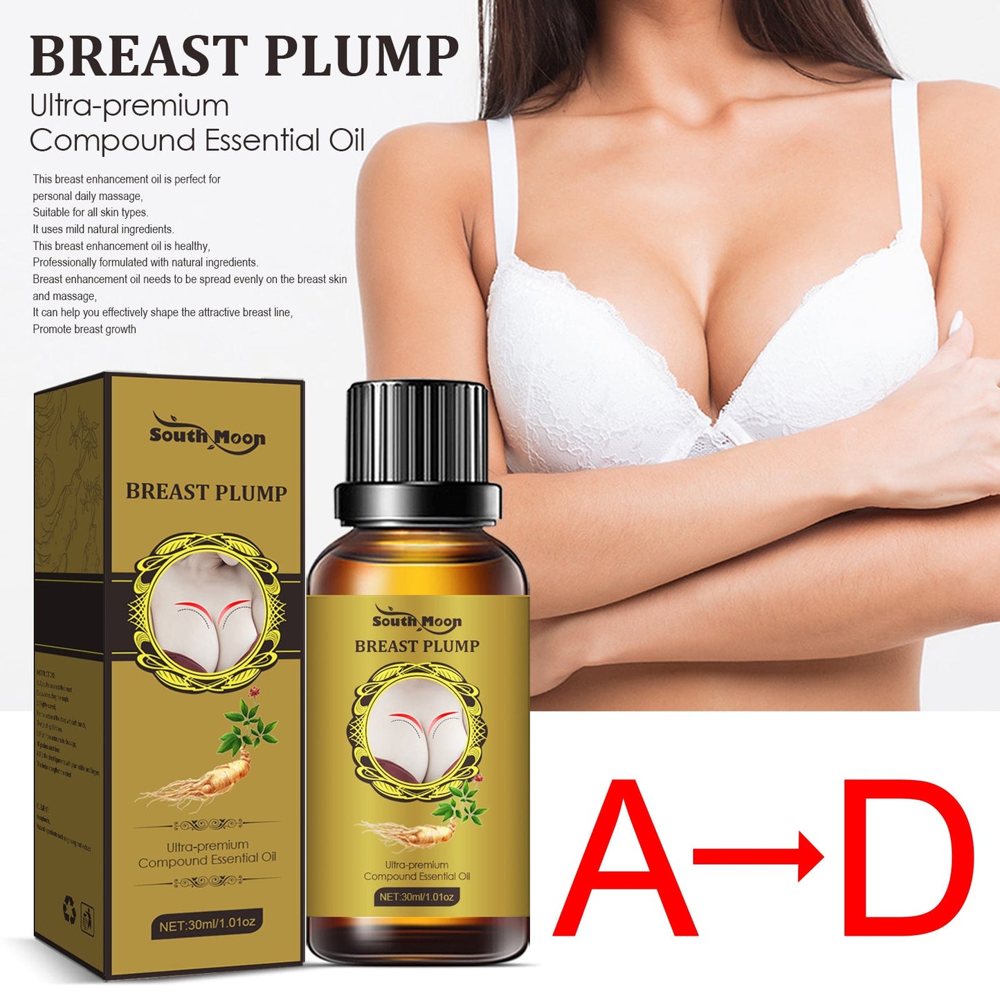 Chest Essential Oil Volumizing Milk Lift Relaxant Chest Full Firming Care Essential Oil