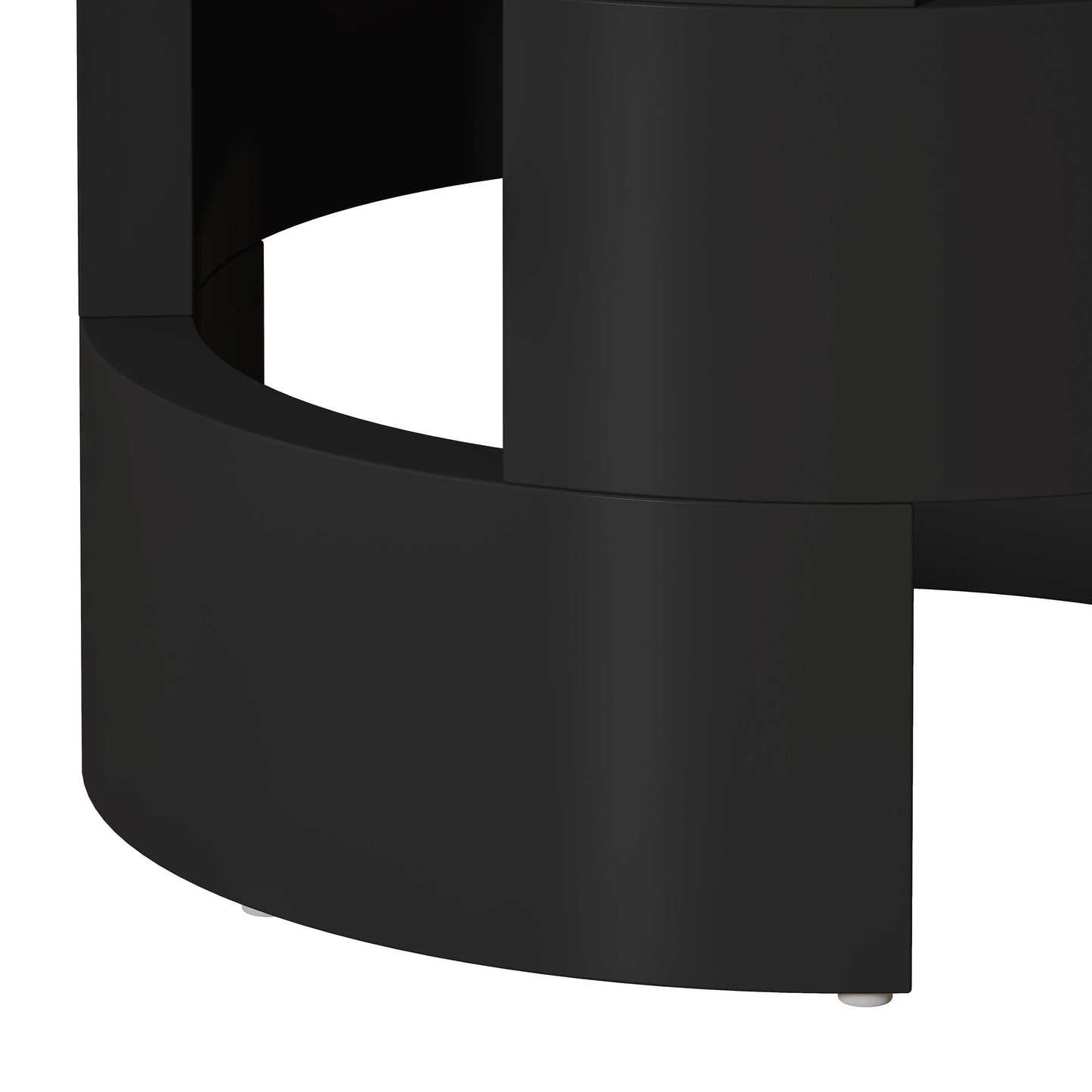 42.12"Modern Round Dining Table with Printed Black Marble Table Top for Dining Room