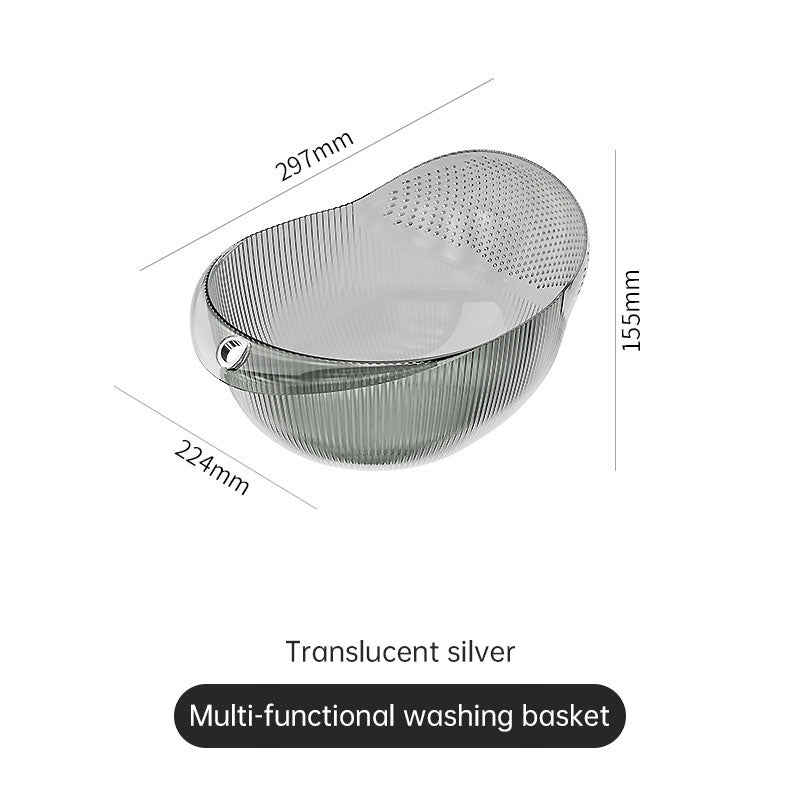 Household washing basket basin plastic drain basket wash fruit basin rice basket storage basket