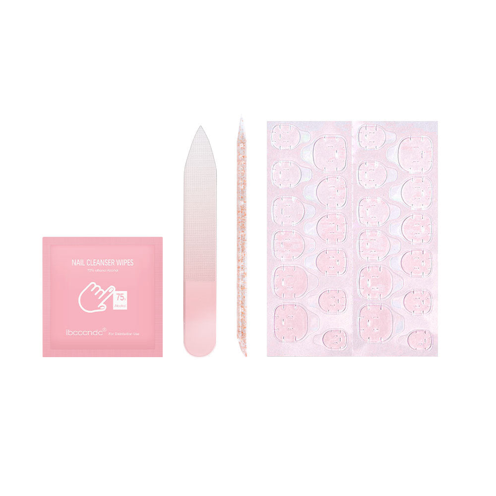 ibcccndc New Wearable Nail Manicure Kit Nail File Jelly Glue Easy To Operate Wearable Nail