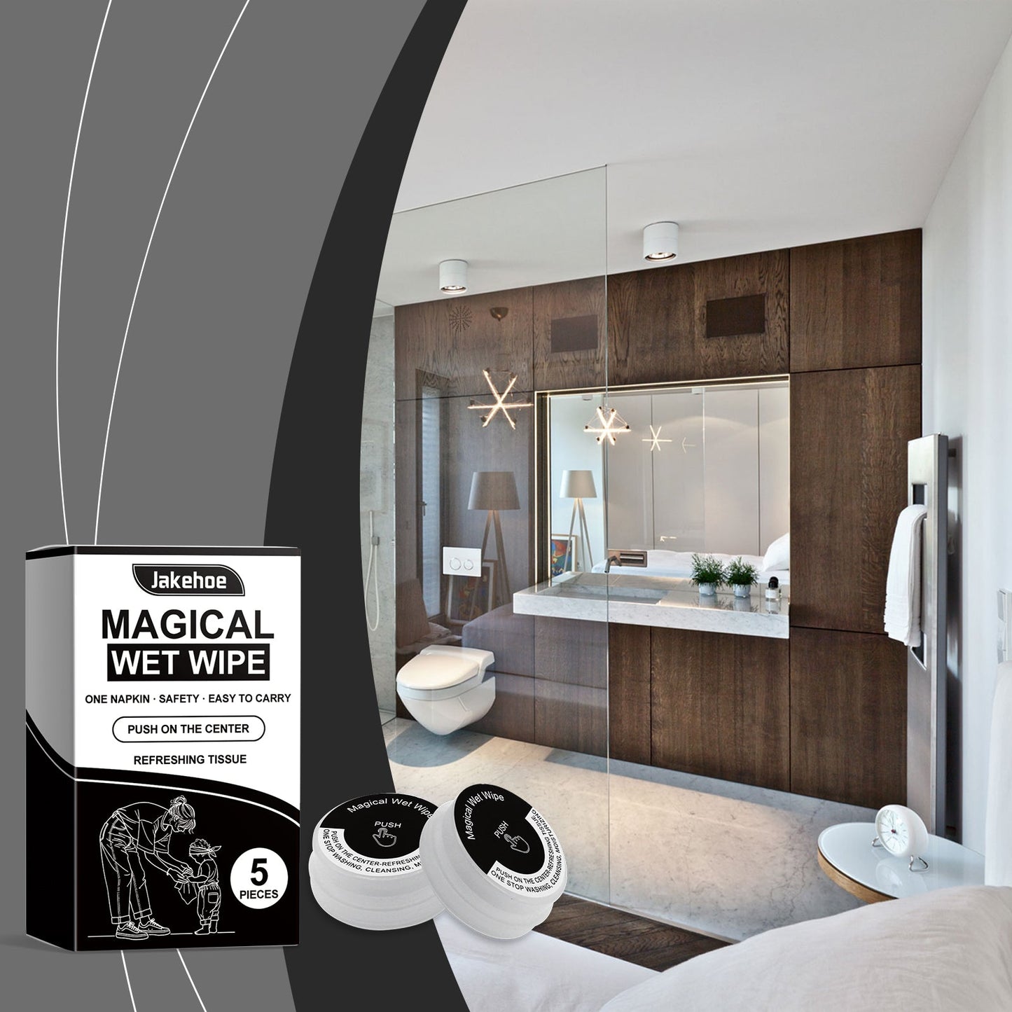 Press Cleaning Wipes Household Multi-Purpose Cleaning Daily Easy-To-Carry Decontamination Cleaning Wipes