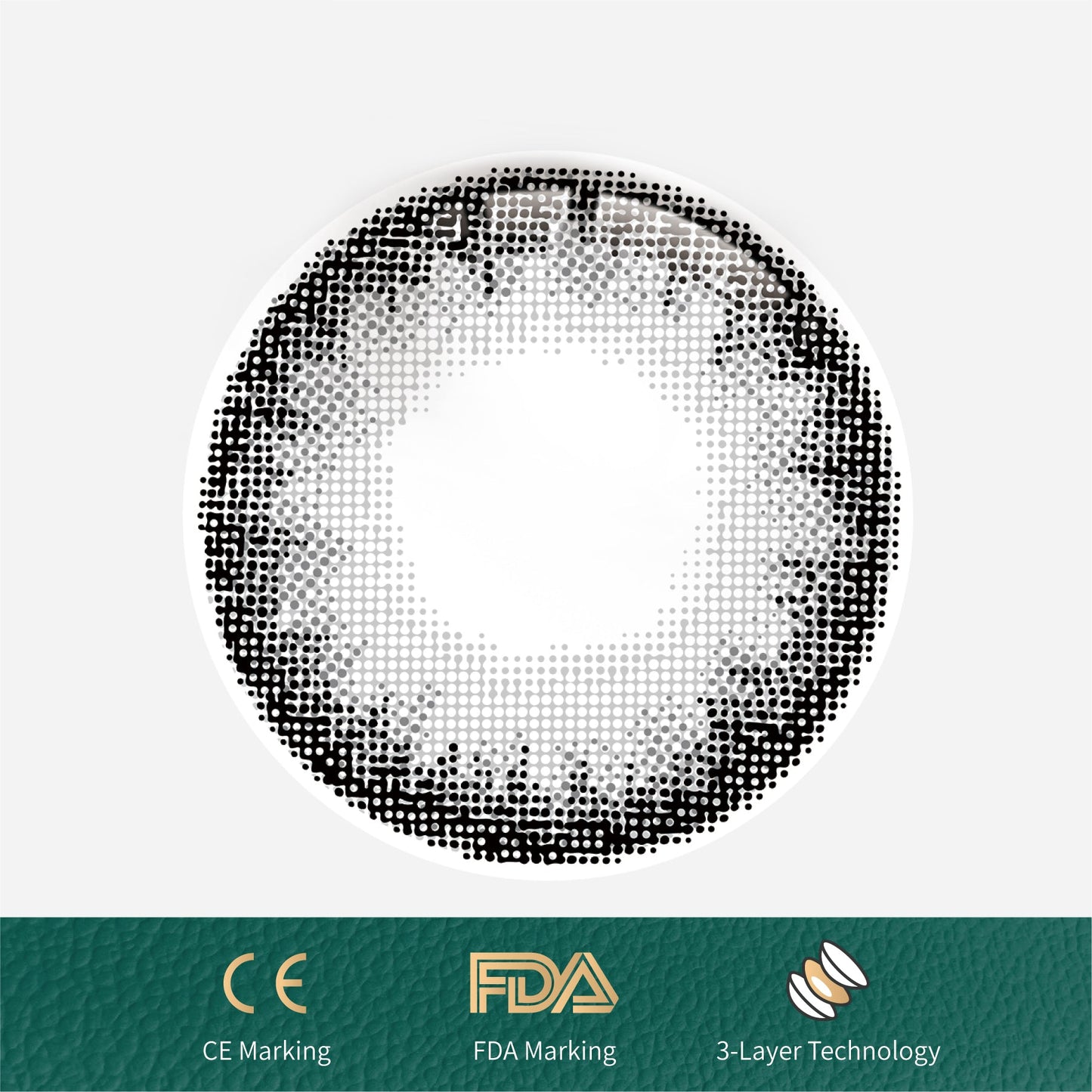 1Pcs FDA Certificate Eyes Beautiful Pupil Colorful Girl Cosplay Contact Lenses Gray(0-600°)