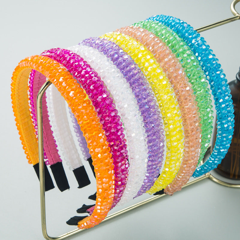 Fish Line Braided String Crystal Hair Band Korean Temperament Senior Sense Wash Face Headband