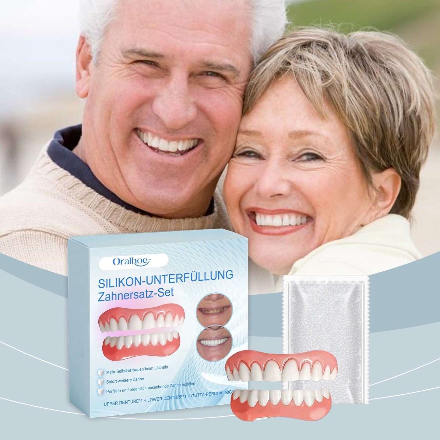 Cosmetic Denture Set Enhances Smile Comfort Material Cosmetic Teeth Filling Set