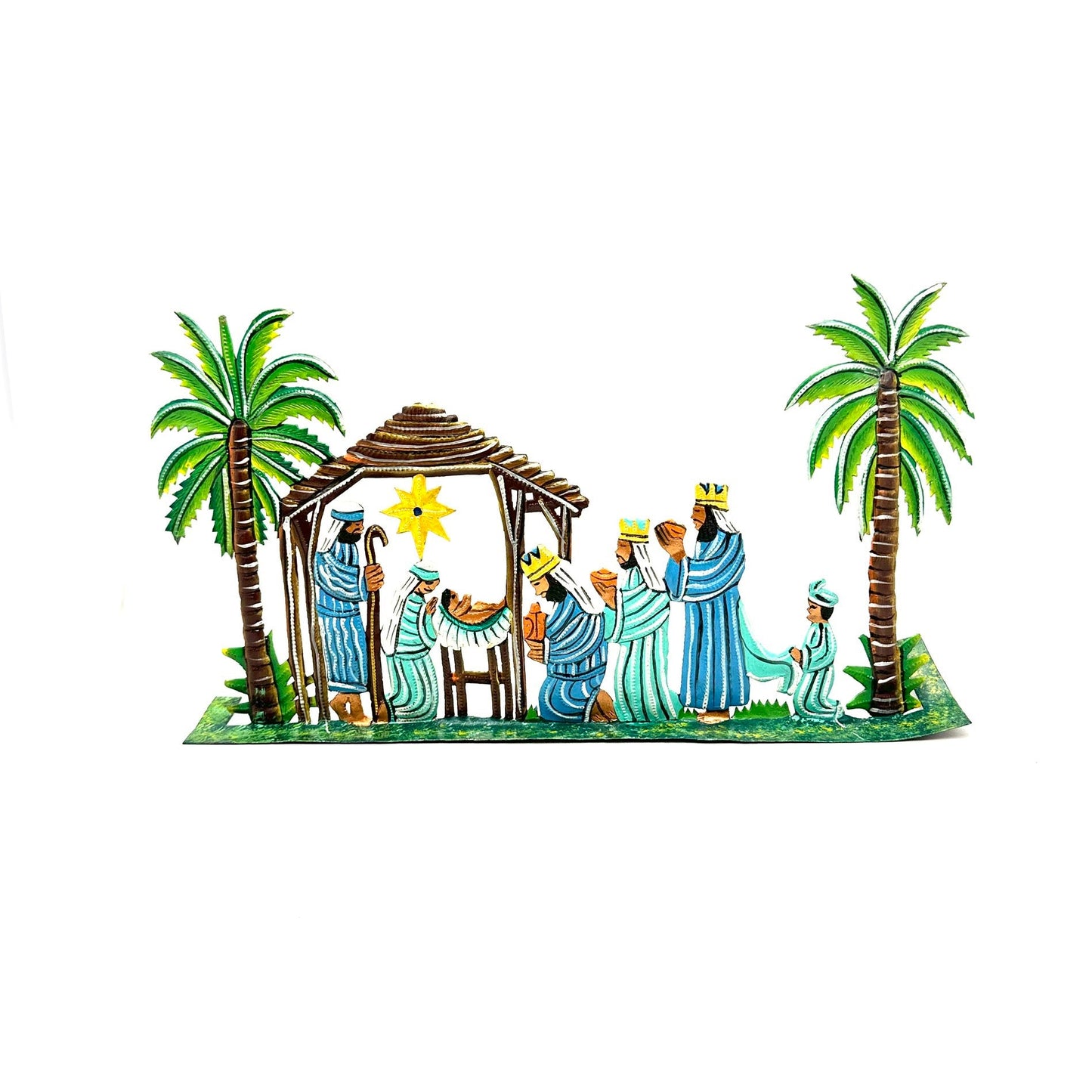 Painted Palm Tree Nativity