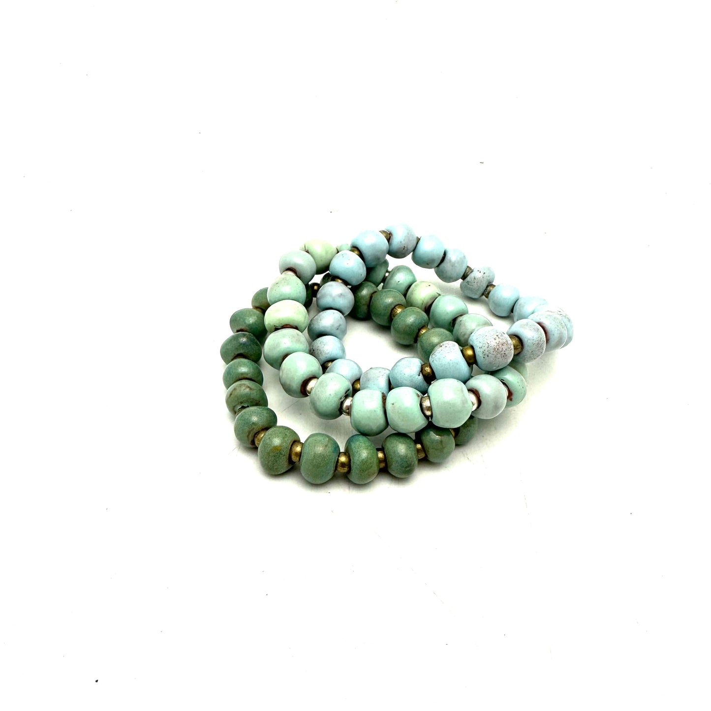 Blue Watercolor Bracelet Stack
