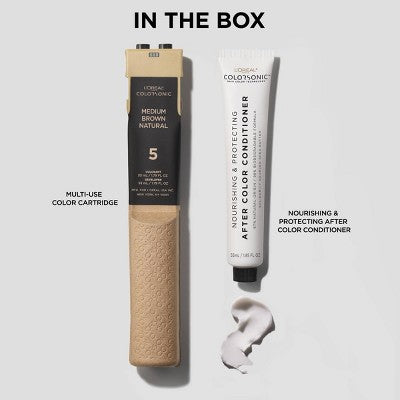 L'Oreal Paris Colorsonic Ammonia Free Permanent Hair Color Cartridge Device Sold Separately Light Brown Gold 6G - Imperfect Box