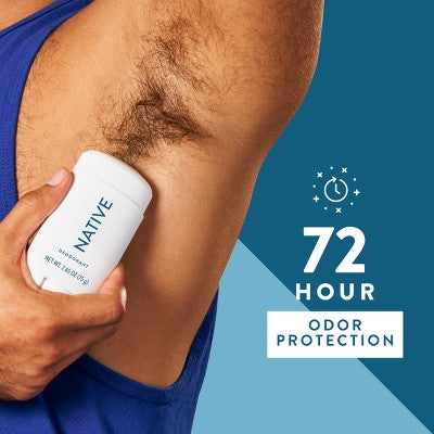 Native Solid Deodorant for Men & Women Sea Salt & Cedar Aluminum-Free 2.65oz - Imperfect Container