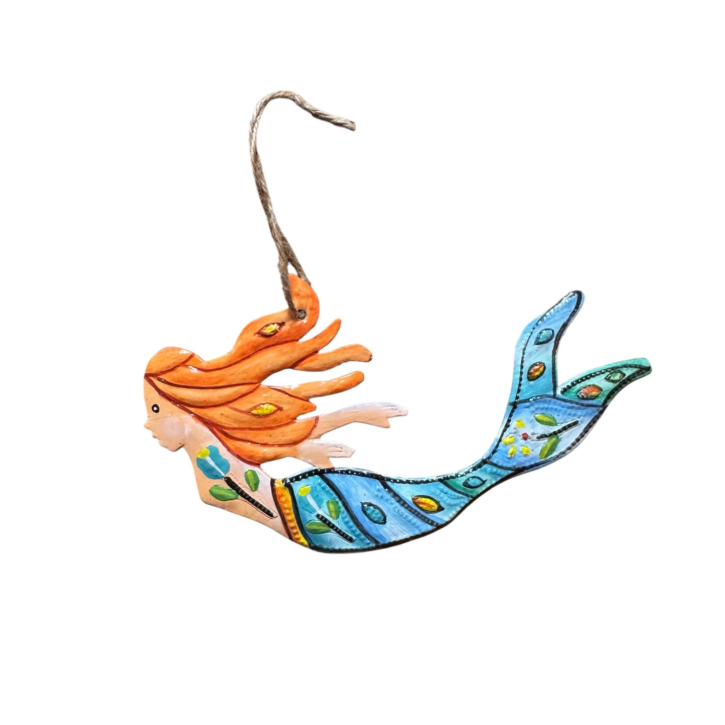 Painted Mermaid Ornament- Style 2