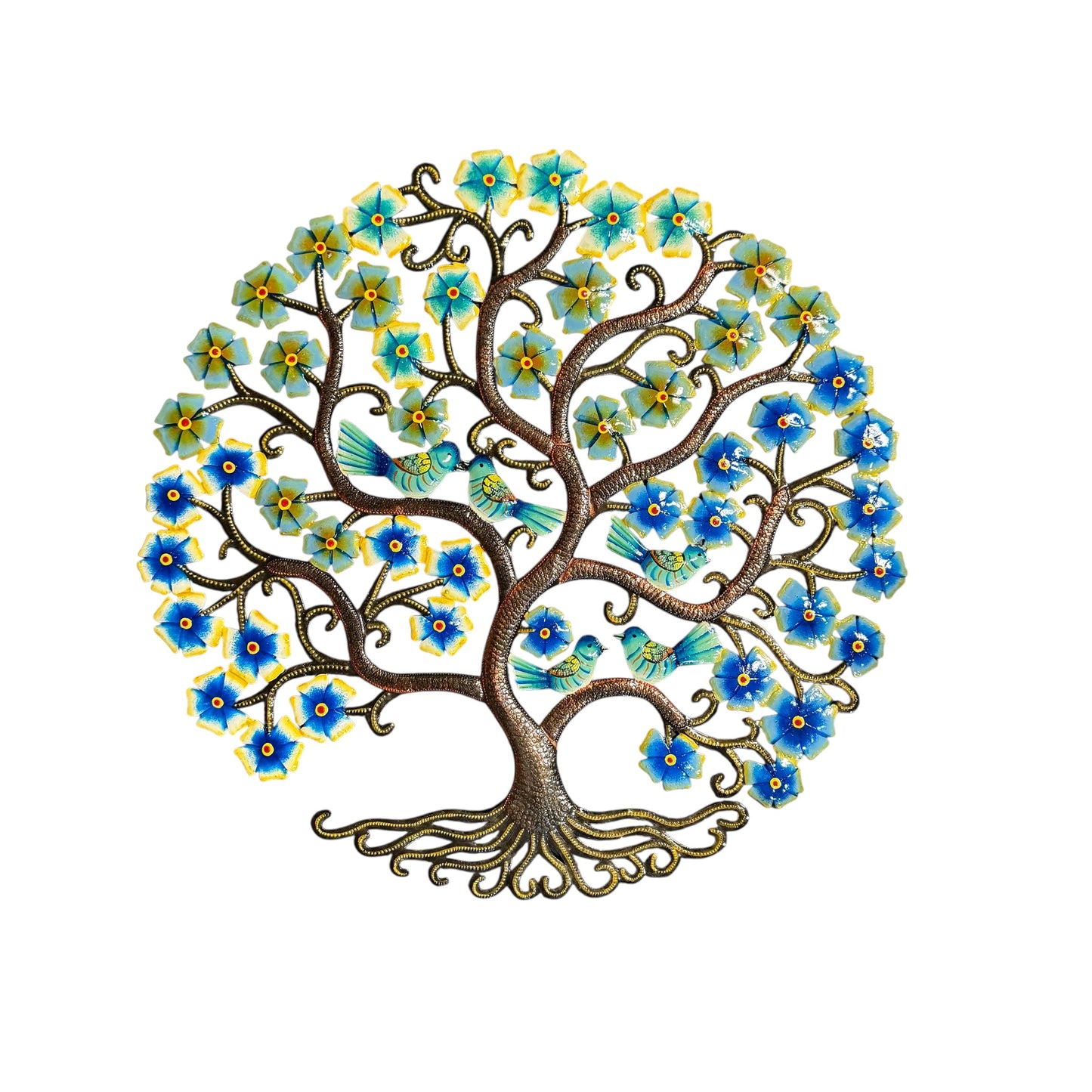 Turquoise and Birds Tree of Life