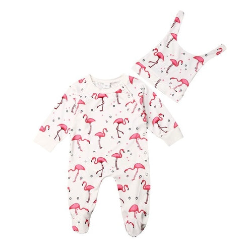 Infant Baby Girl Boys Foot Cover Romper Hat 2pcs