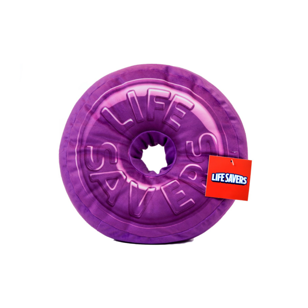 Round Pillow with Hole Lifesavers Purple