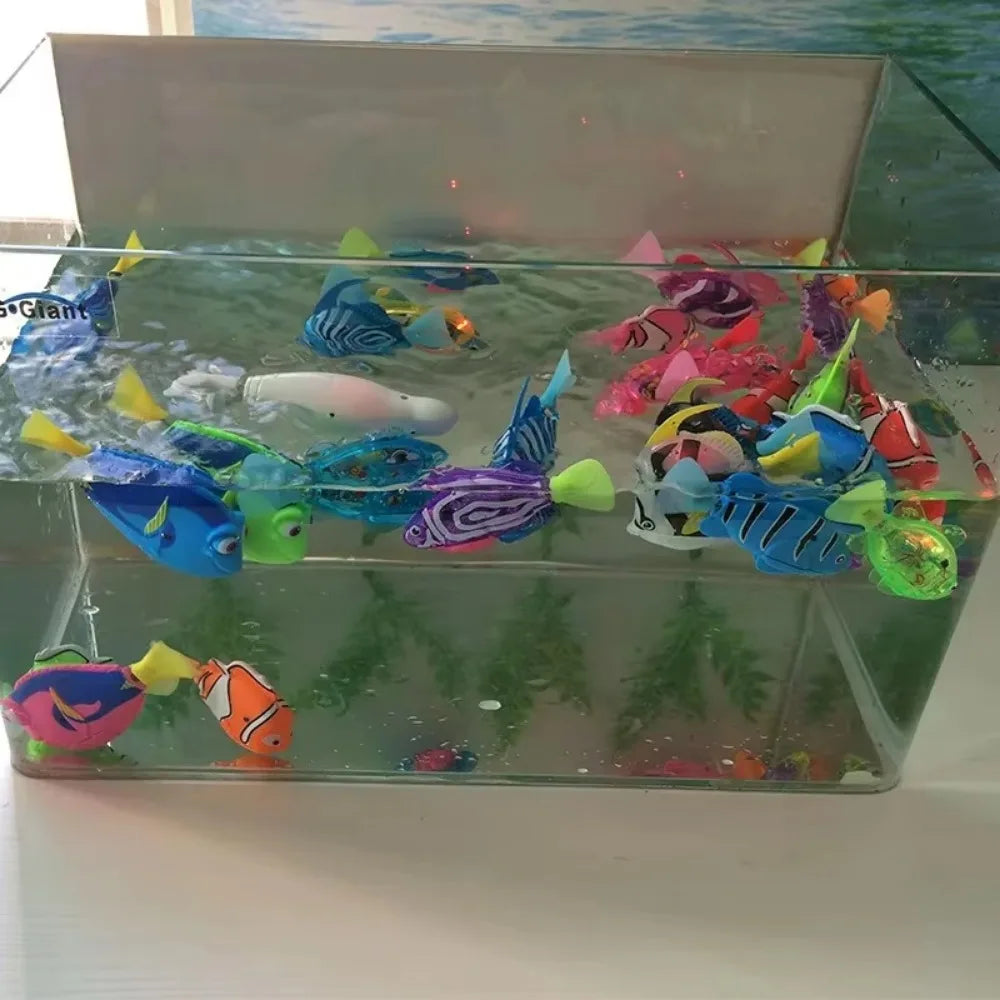 Cat Toys LED Inductive Interactive Swimming Robot Fish Toy Glowing