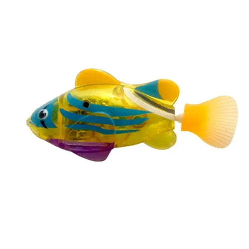 Cat Toys LED Inductive Interactive Swimming Robot Fish Toy Glowing