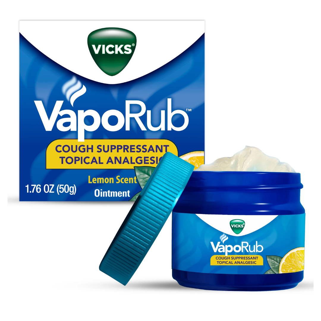 Vicks VapoRub Cough Suppressant Balm Lemon Scent (1.76 oz)