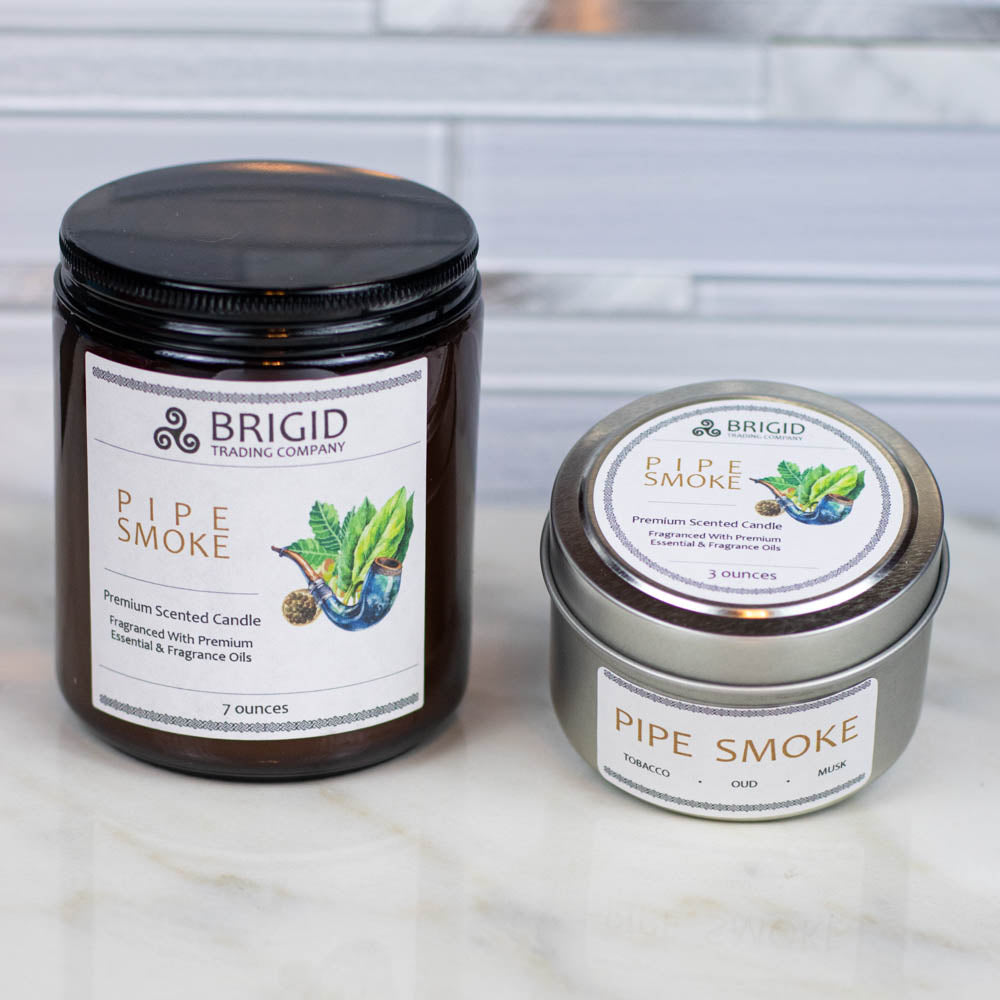 Pipe Smoke Soy Wax Candle - Cuban Tobacco, Smoked Oud, and Deep Resins